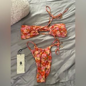 Blackbough flowered bikini